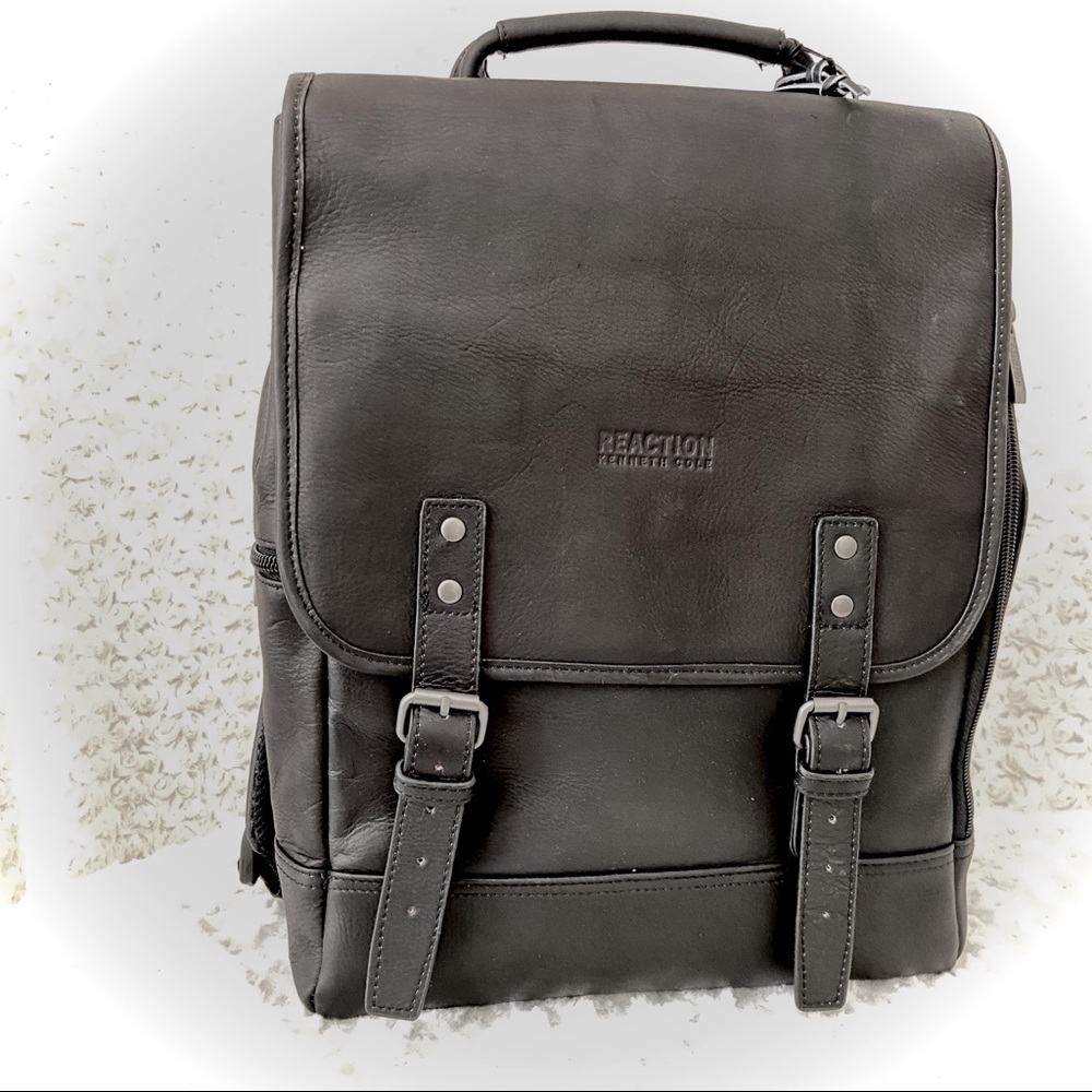 NWOT Kenneth Cole Reaction Leather Laptop Backpack
